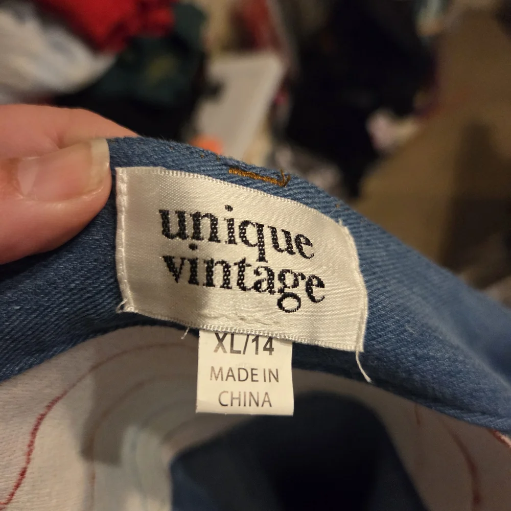 Women’s Blue Jeans with Rainbow Back Detail - Picture 9 of 9